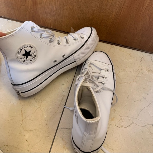 ❌SOLD❌Platform leather converse - Picture 6 of 6